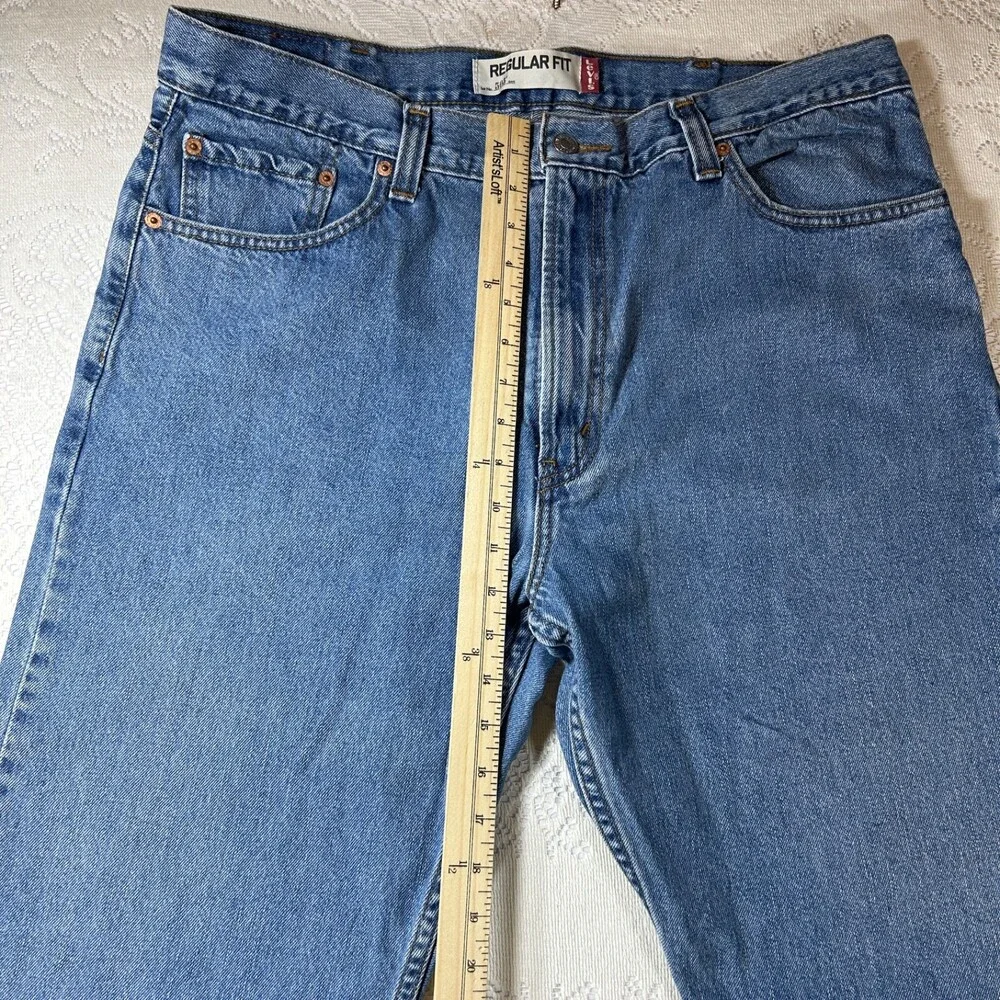 Levi's 505 Men's Jeans 40x30 Regular Straight Mid Rise Medium Wash Denim Blue